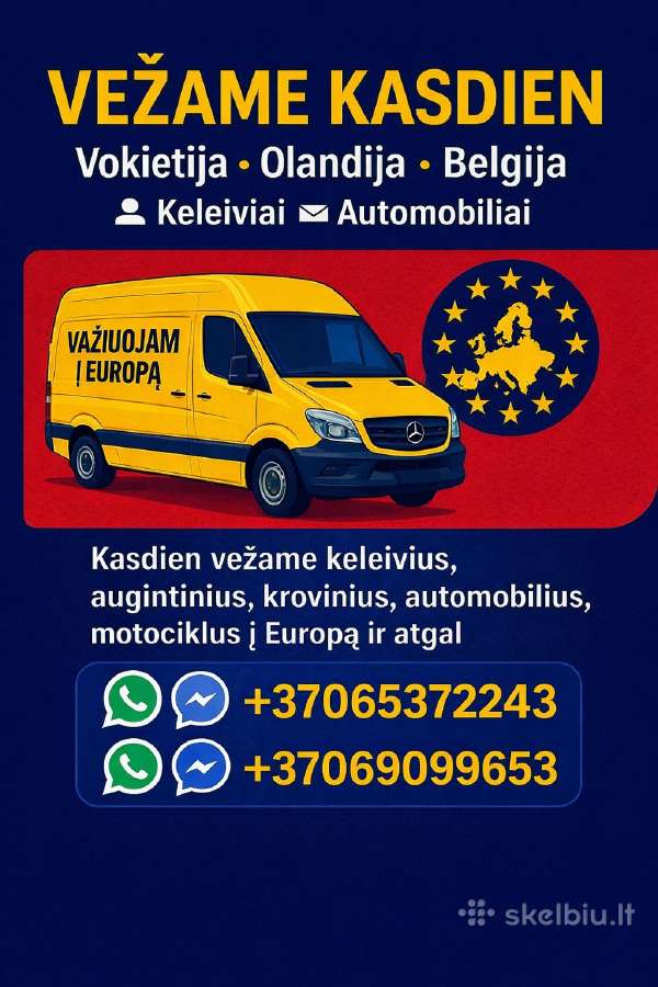 Keleivių*siuntų*automobilių vežimas į Eu ir atgal - nuotraukos Nr. 2