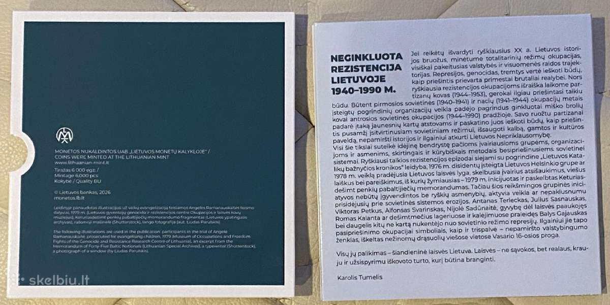 2026 metų laidos apyvartinių monetų rinkinys - nuotraukos Nr. 4