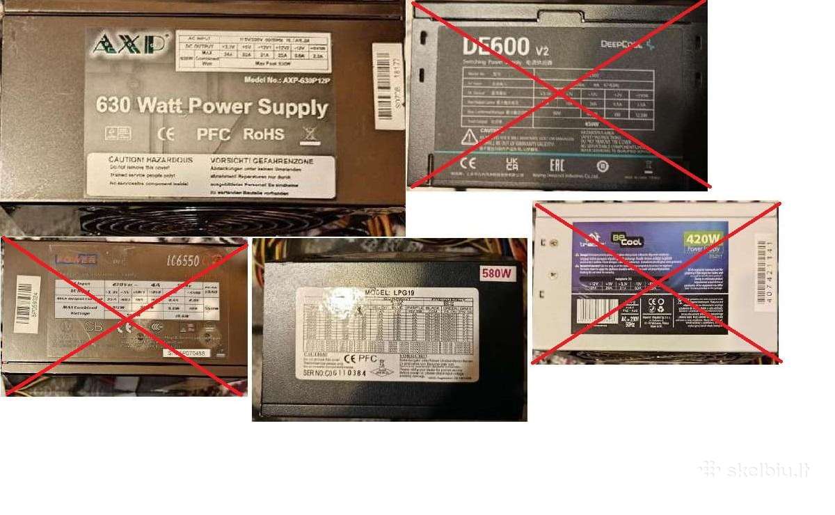 Atx ir m.atx Psu ir mait. blokai ir kitos dalys - nuotraukos Nr. 9