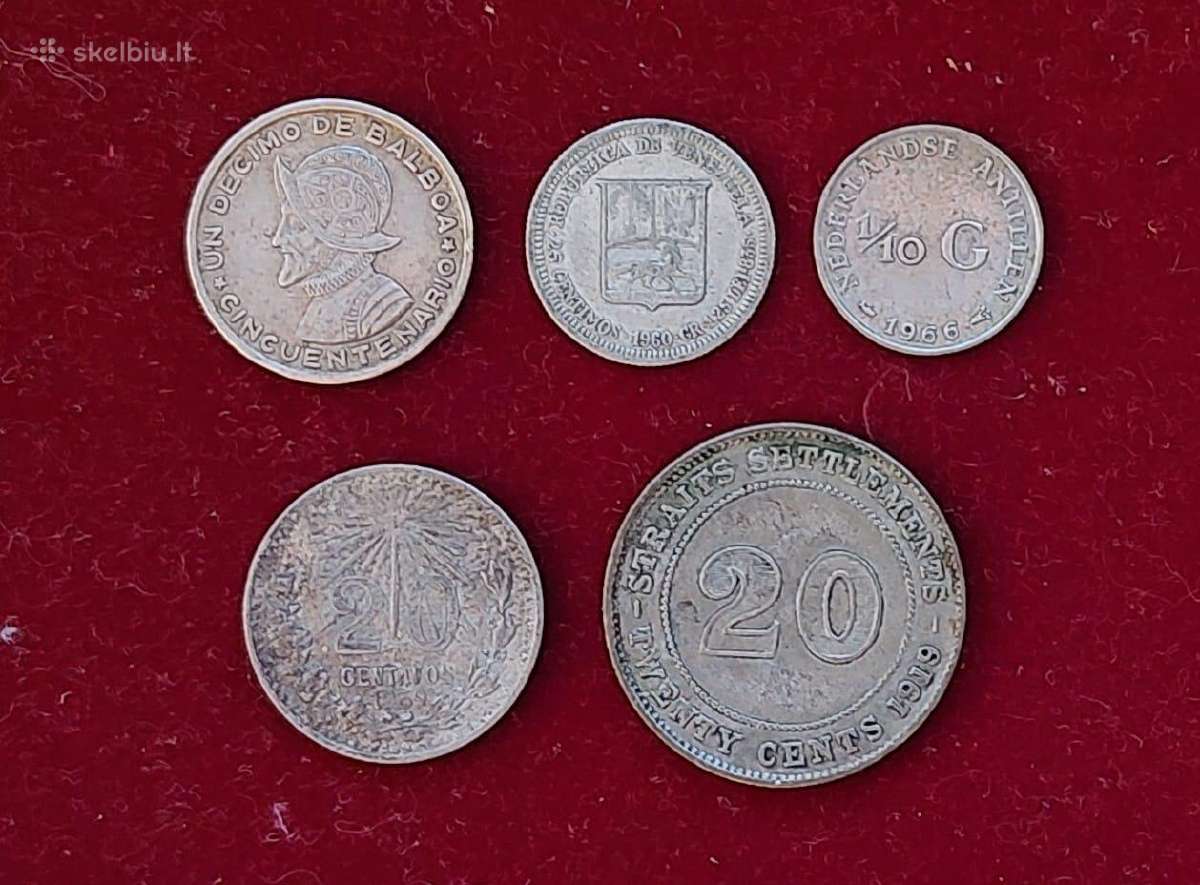 Sidabrinės monetos 11 vnt.
