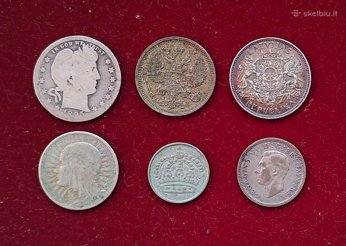 Sidabrinės monetos 11 vnt. rinkinys - nuotraukos Nr. 4