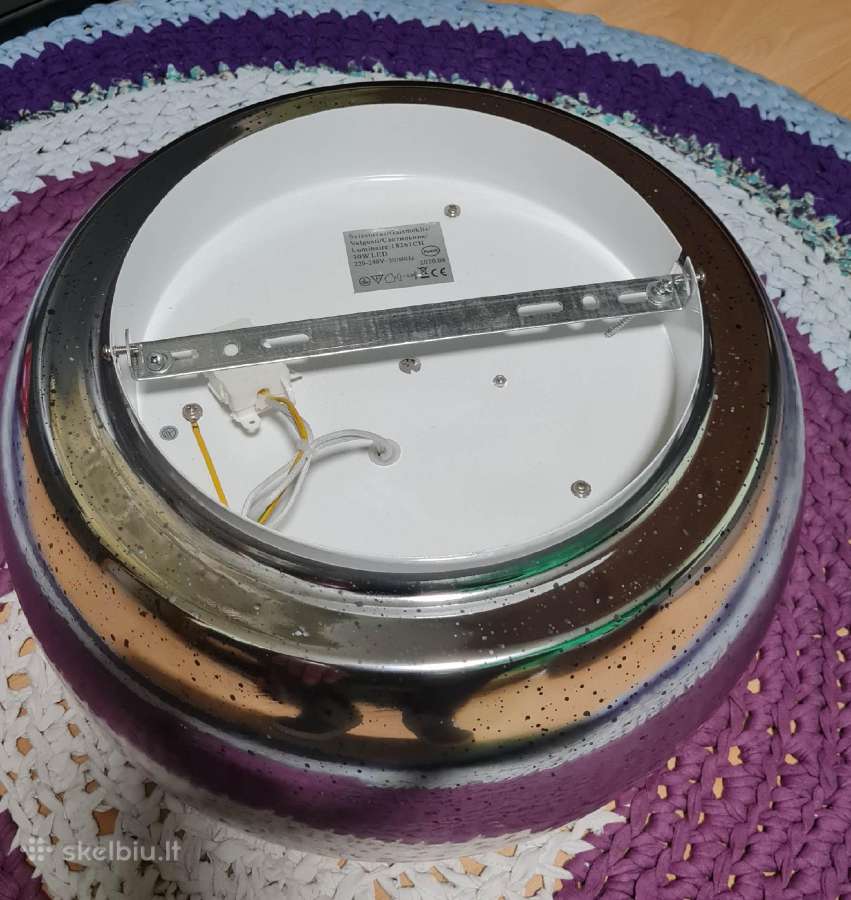LED lubinis šviestuvas su stiklo burbuliukais - nuotraukos Nr. 2