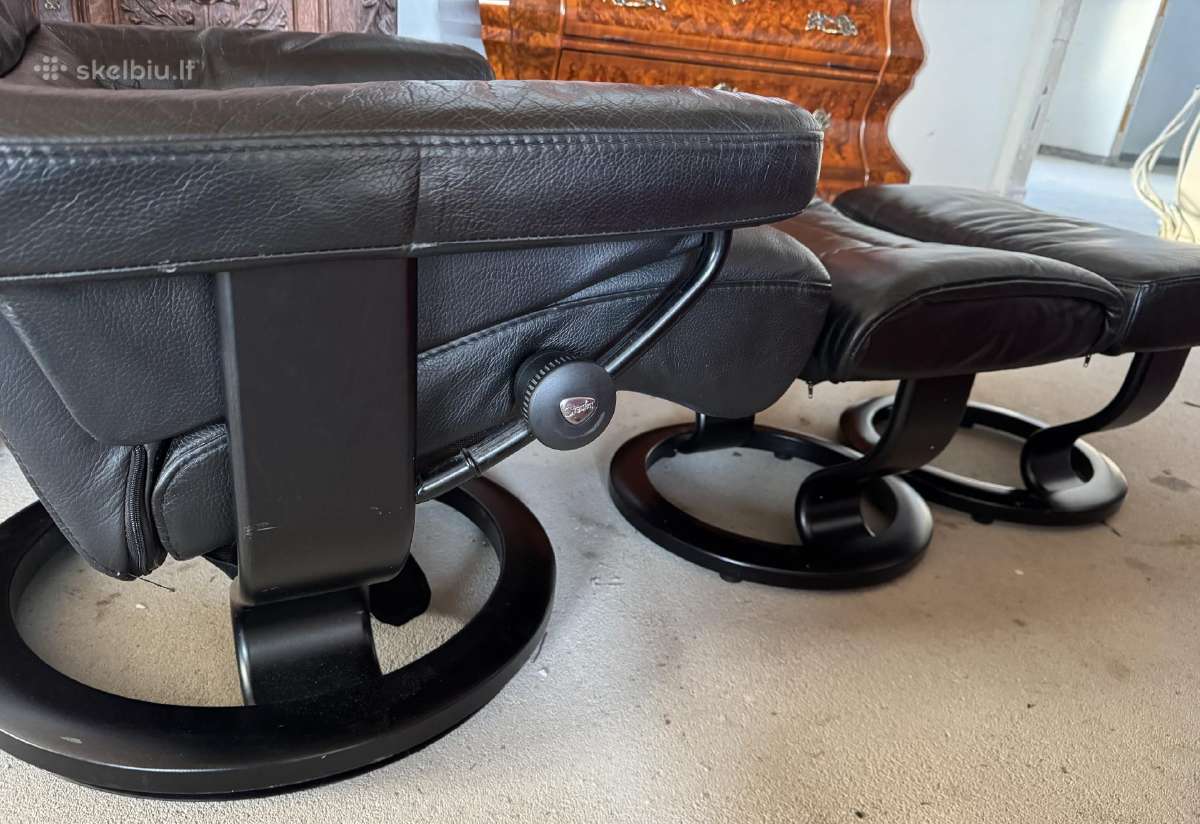 Stressless natūralios odos fotelis - nuotraukos Nr. 9