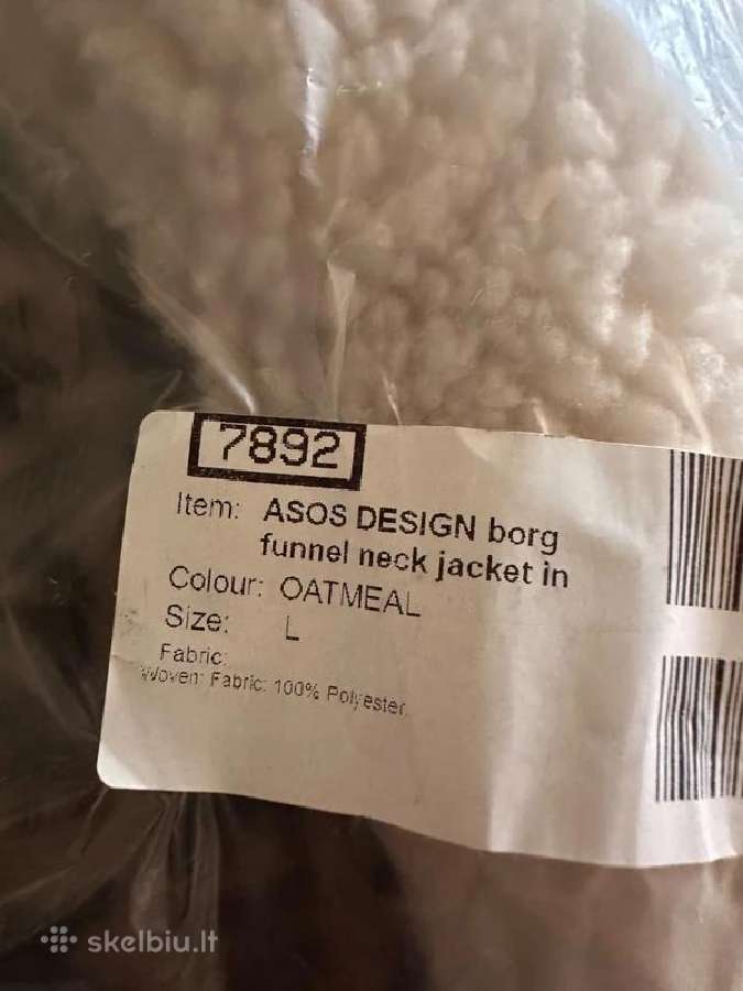 Asos Design teddy paltukas kreminės spalvos - nuotraukos Nr. 11