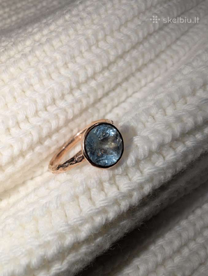 Auksinis žiedas akvamarinas makeitlouderjewellery - nuotraukos Nr. 3