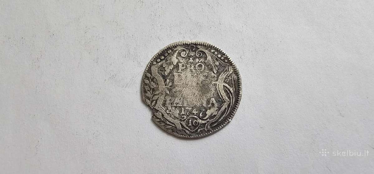 1747 10 schilingu Ciurihas Sveicarija,reta - nuotraukos Nr. 2