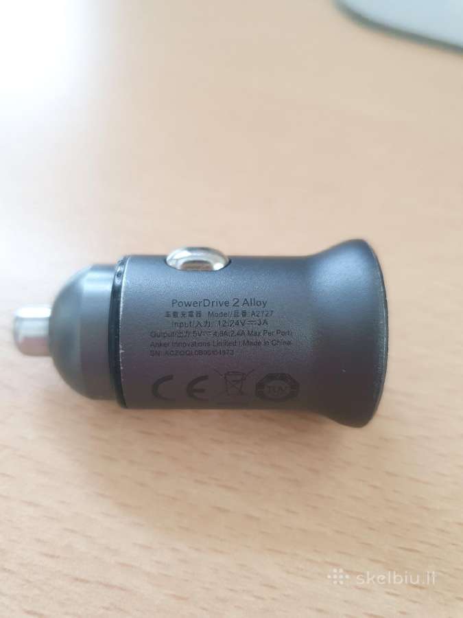 Anker Powerdrive 2 Alloy automobilinis pakrovėjas - nuotraukos Nr. 2