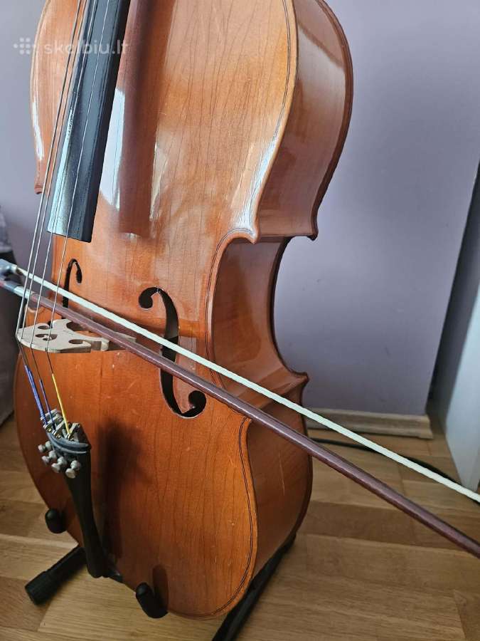 Parduodama 2/4 dydžio violončelė su dėklu - nuotraukos Nr. 2