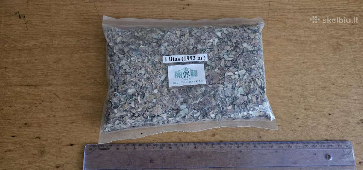 1993 1 litas ,smulkintas