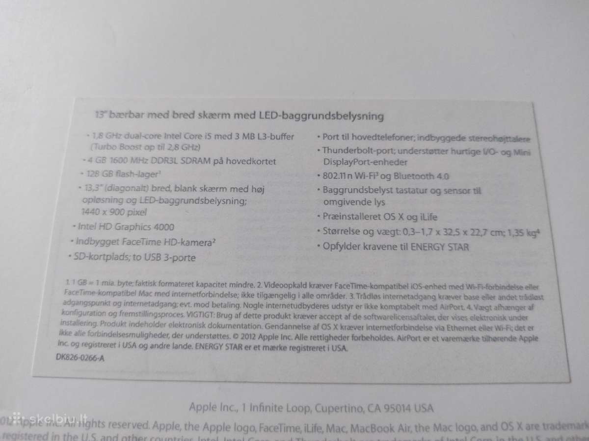 MacBook air 13 - nuotraukos Nr. 6