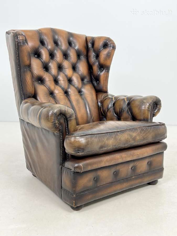 Odinis chesterfield stiliaus fotelis - nuotraukos Nr. 3