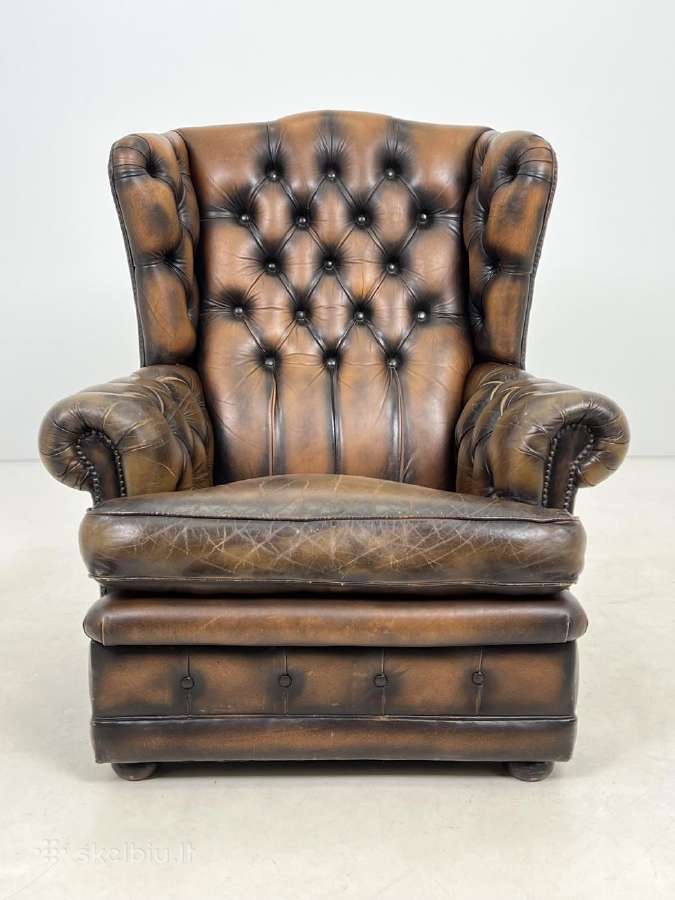 Odinis chesterfield stiliaus fotelis - nuotraukos Nr. 4
