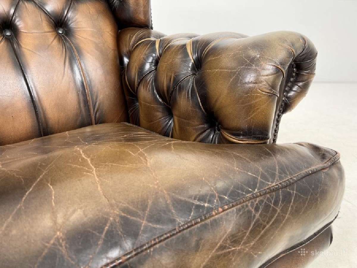 Odinis chesterfield stiliaus fotelis - nuotraukos Nr. 6