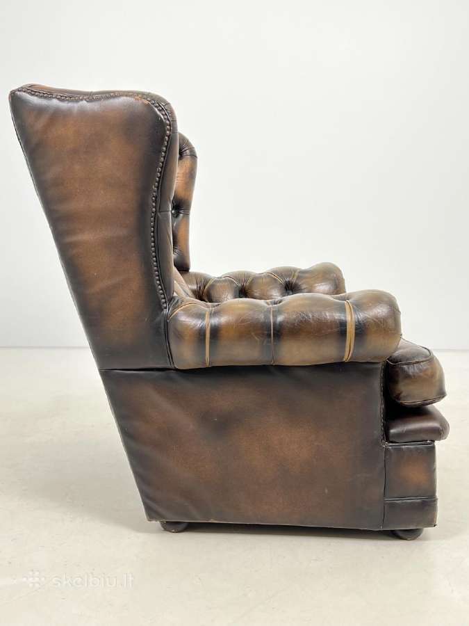 Odinis chesterfield stiliaus fotelis - nuotraukos Nr. 8