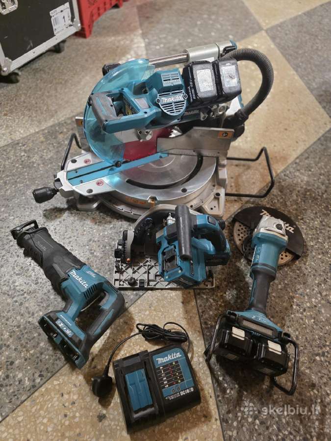 Makita 36v 4 irankiu komplektas su 4baterijom