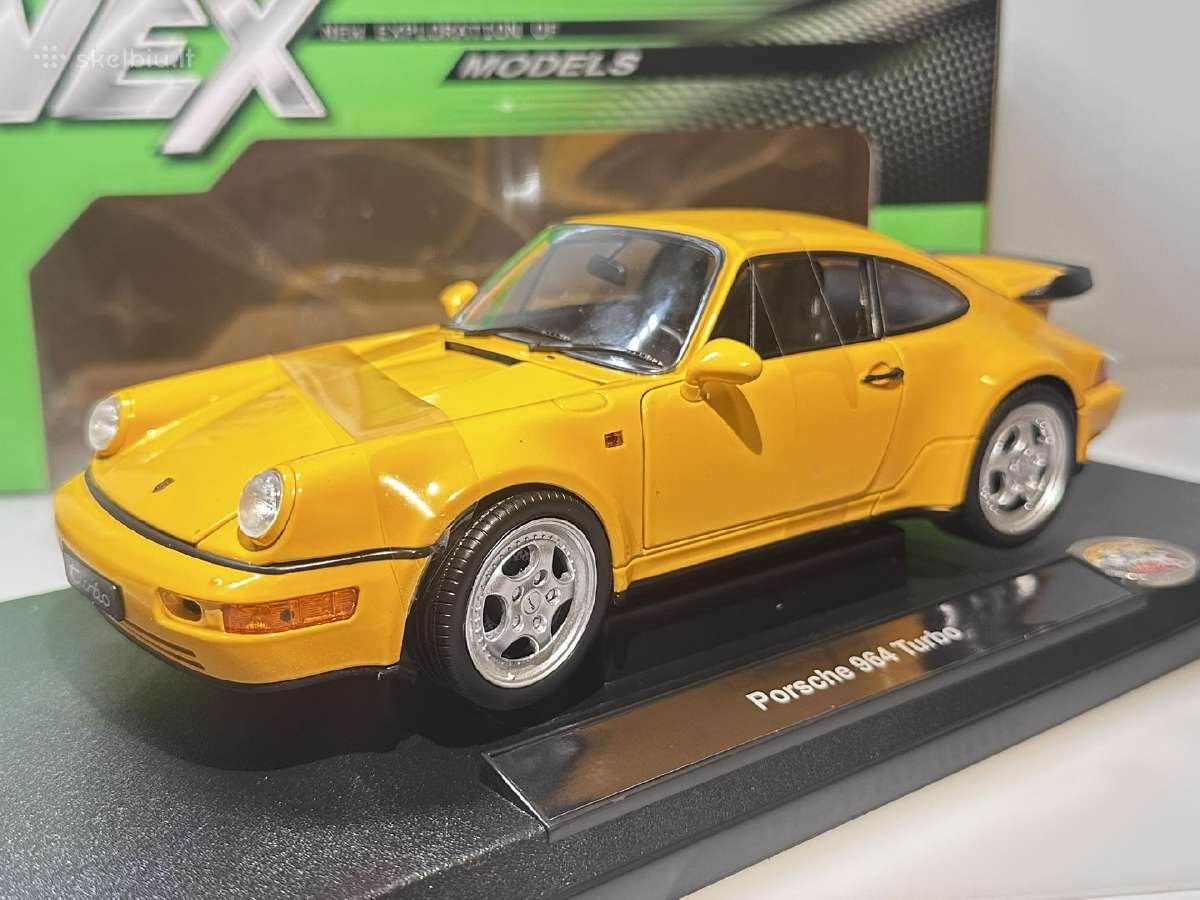 Porsche 911 Turbo (964) geltona 1:18 Welly €53