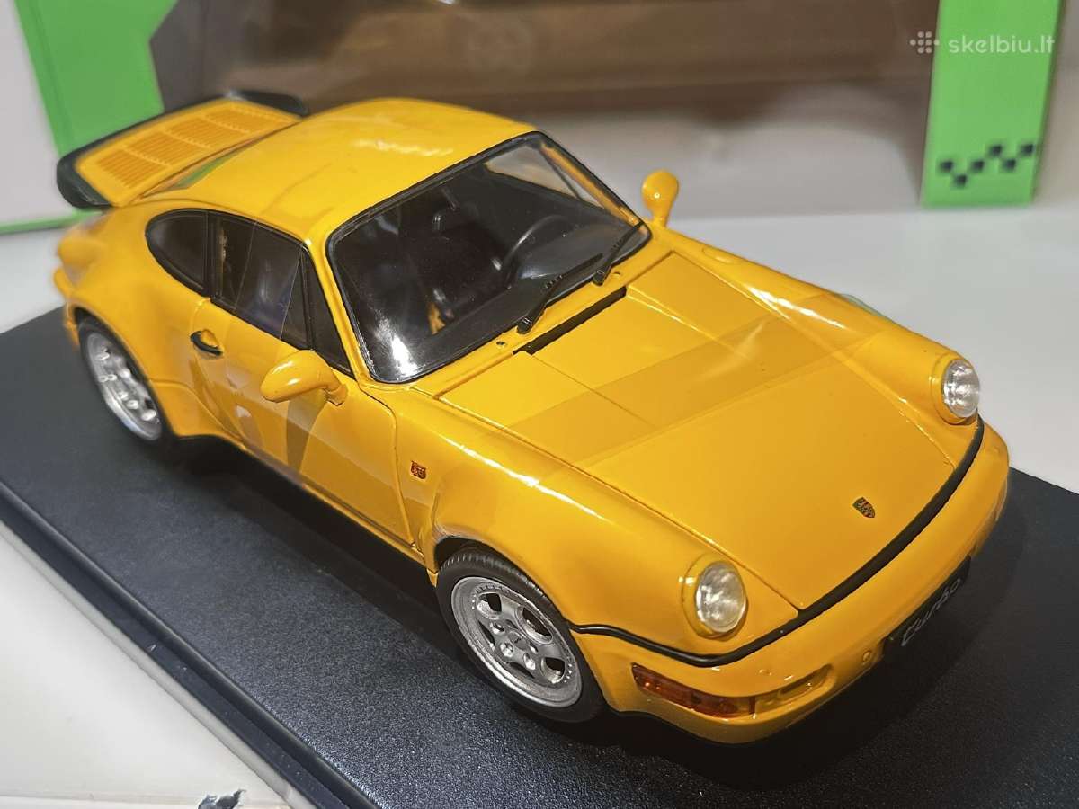 Porsche 911 Turbo (964) geltona 1:18 Welly €53 - nuotraukos Nr. 5