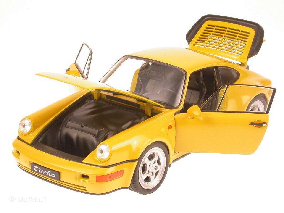 Porsche 911 Turbo (964) geltona 1:18 Welly €53 - nuotraukos Nr. 3