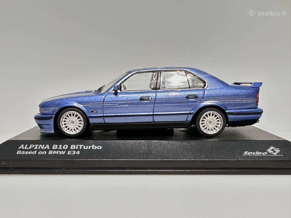 Bmw Alpina B10 Bit E34 mėlyna 1:43 Solido - nuotraukos Nr. 4
