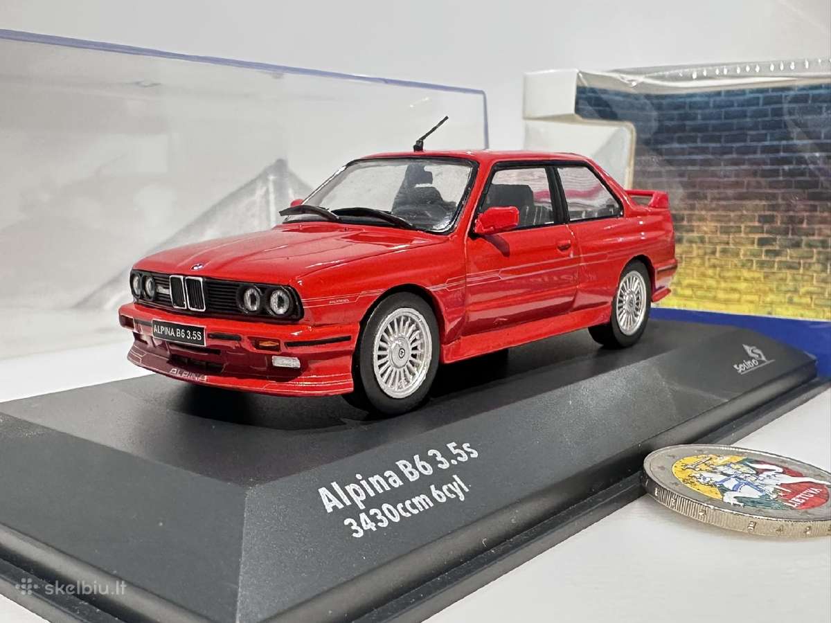 Bmw Alpina B6 3.5S E30 raudona 1:43 Solido