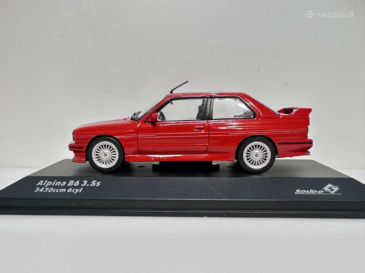Bmw Alpina B6 3.5S E30 raudona 1:43 Solido - nuotraukos Nr. 3