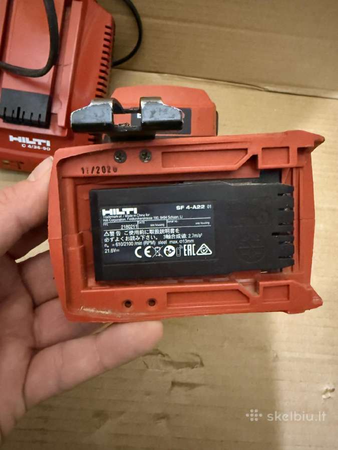 Akumuliatorinis suktuvas Hilti Sf 4-a22 - nuotraukos Nr. 2