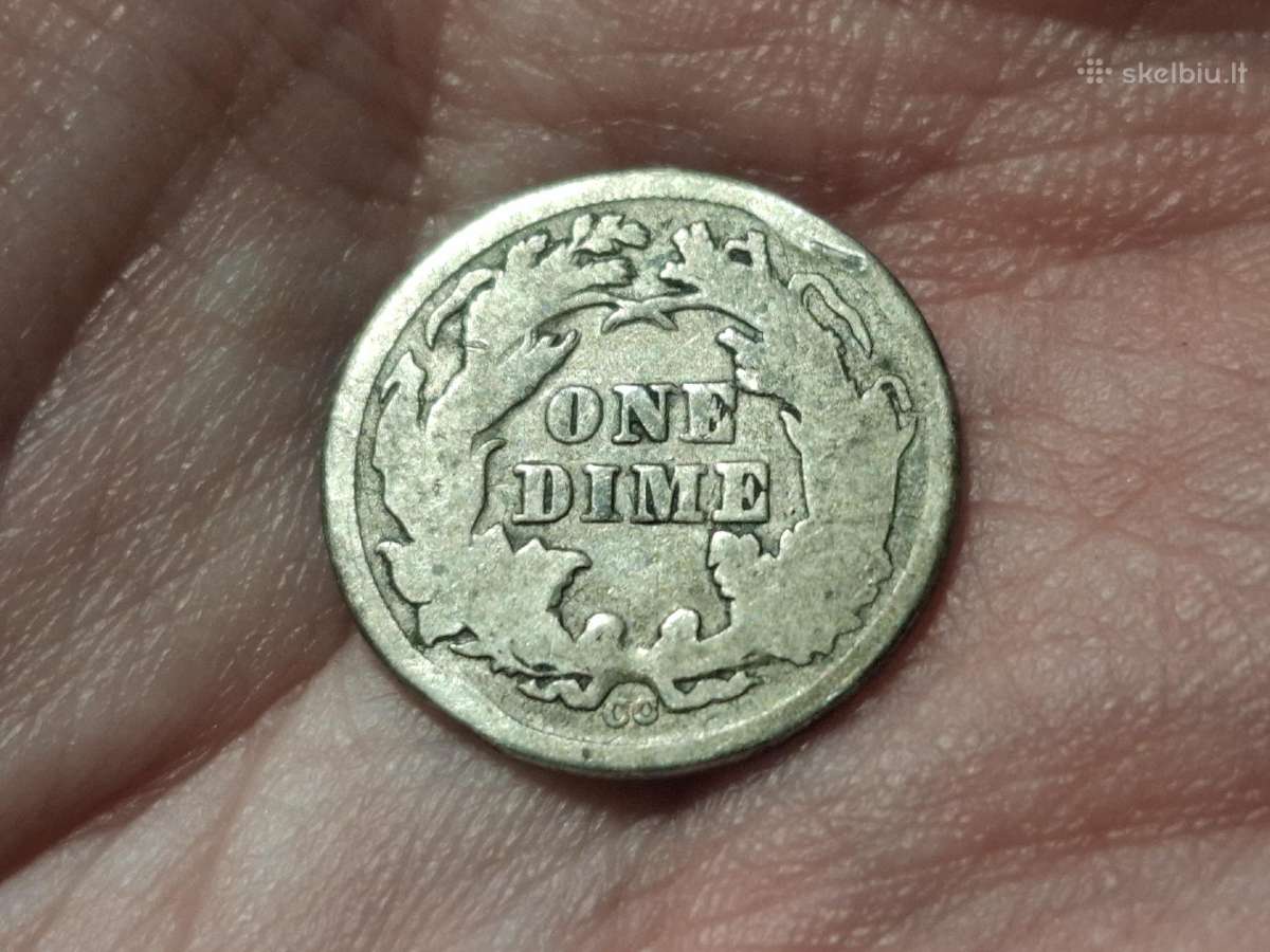 JAV 1 dime 1876 sidabras