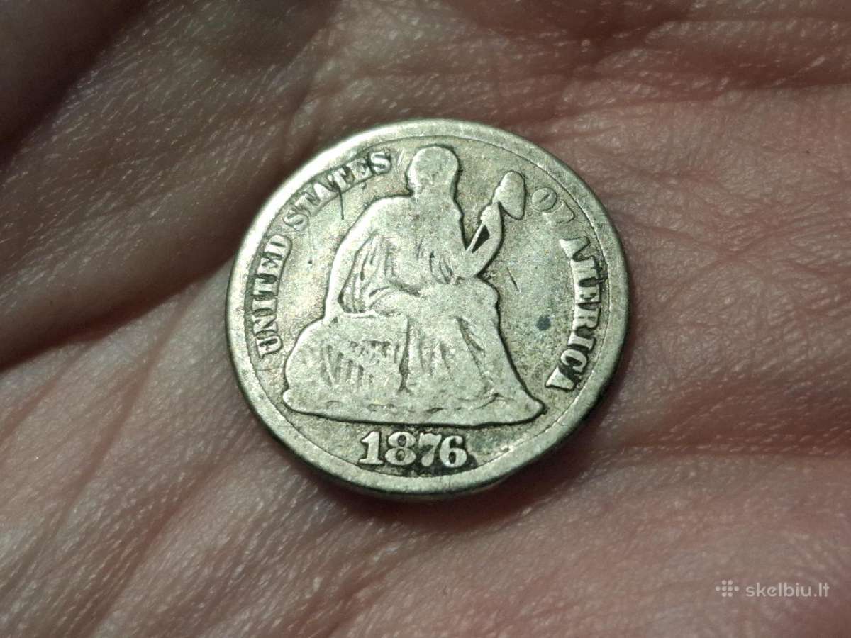 JAV 1 dime 1876 sidabras - nuotraukos Nr. 2
