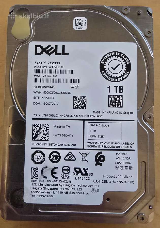 2.5" 3.5" Sata HDD 1tb 2tb 3tb 4tb 6tb 8tb 10-32tb - nuotraukos Nr. 20