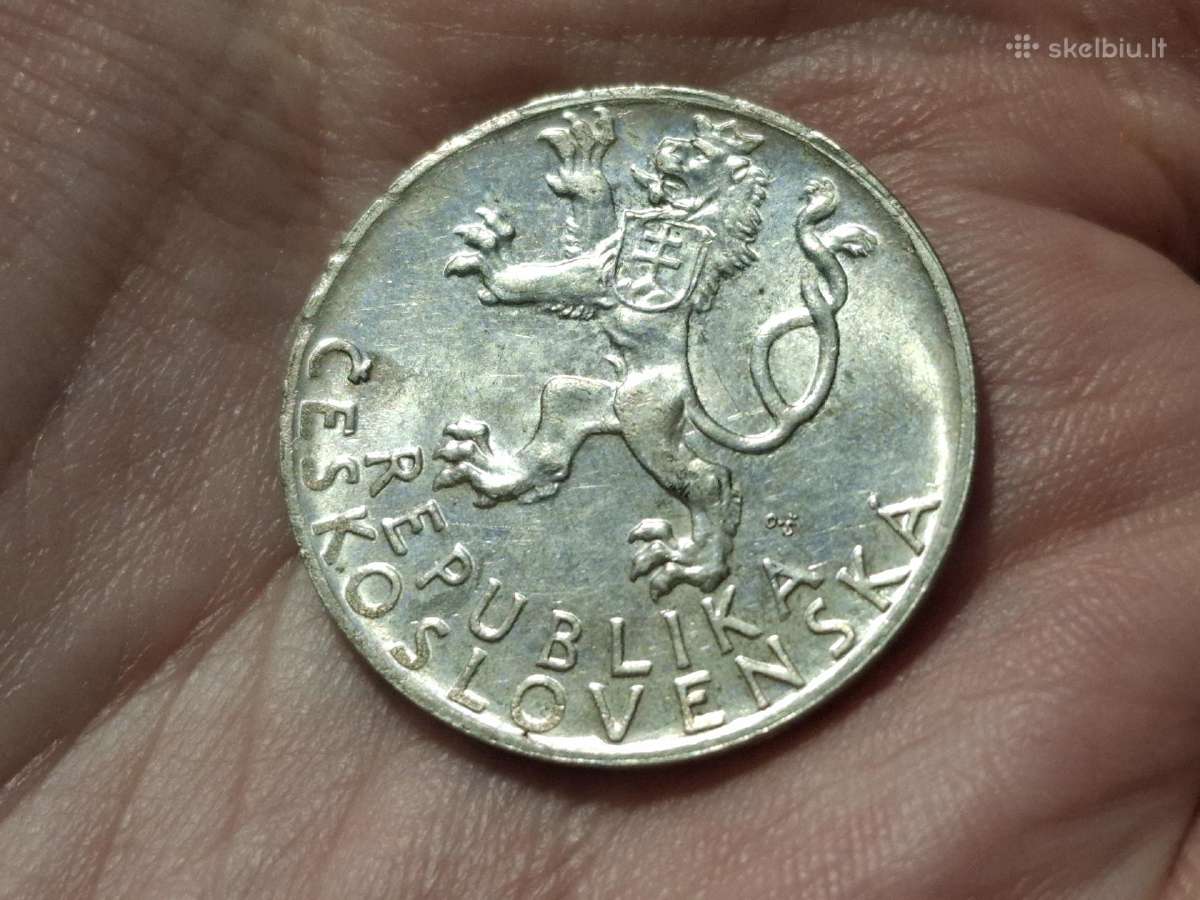Čekija 50 kronų 1947 sidabras proginė - nuotraukos Nr. 2