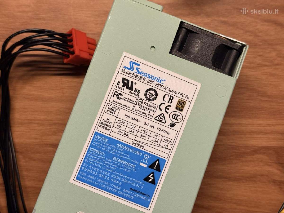 Seasonic Flex 300w 80+ Gold su custom kabeliais - nuotraukos Nr. 4