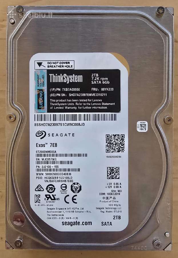 2.5" 3.5" Sata HDD 1tb 2tb 3tb 4tb 6tb 8tb 10-32tb - nuotraukos Nr. 21