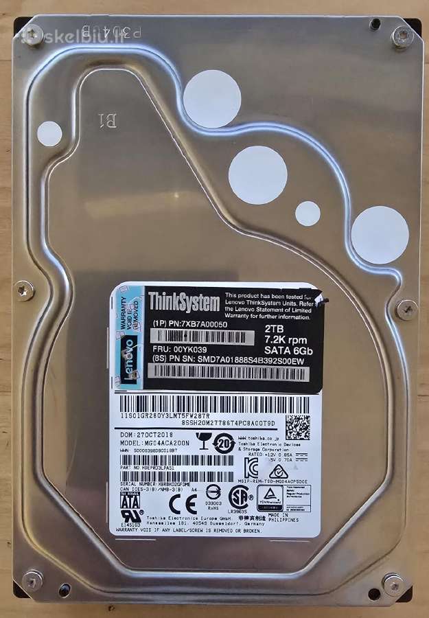 2.5" 3.5" Sata HDD 1tb 2tb 3tb 4tb 6tb 8tb 10-32tb - nuotraukos Nr. 22