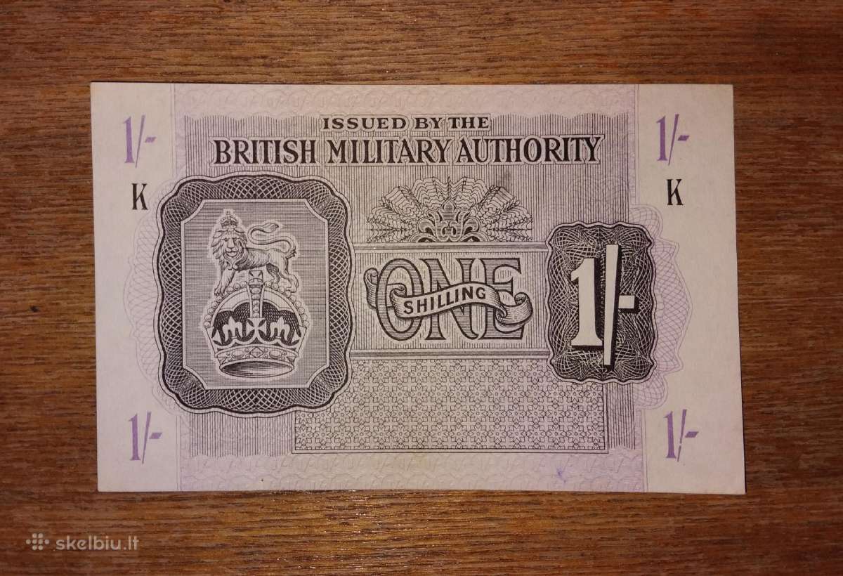 Anglijos 1 šilingo banknotas
