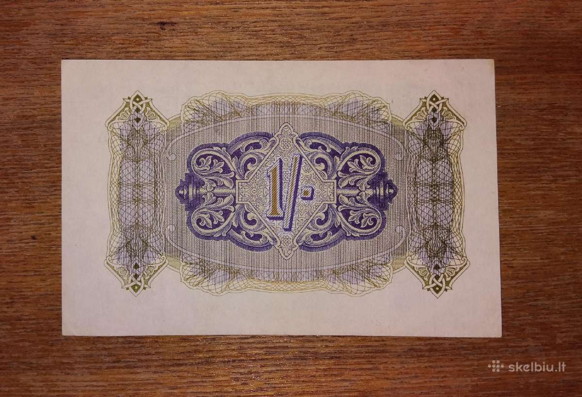 Anglijos 1 šilingo banknotas - nuotraukos Nr. 2