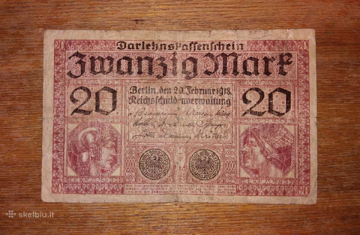 Vokietijos 20 markių banknotas