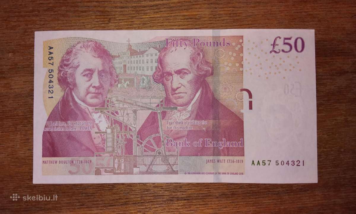 Anglijos 50 £ banknotas - nuotraukos Nr. 2