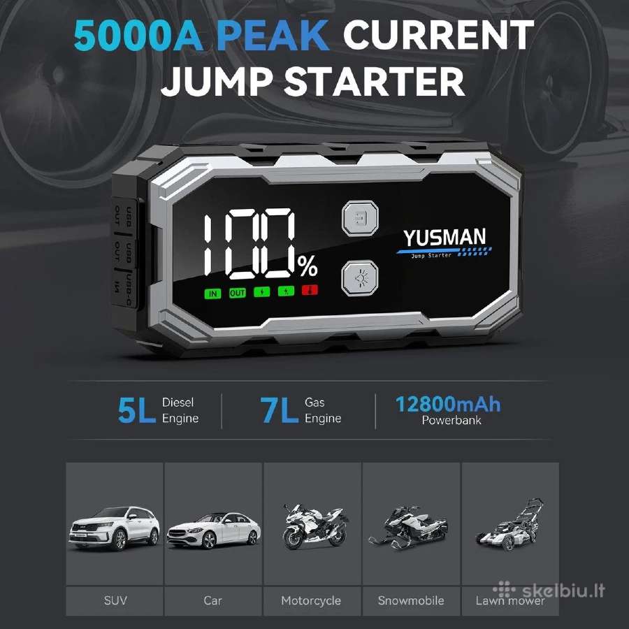 Užvedėjas jump starter busteris