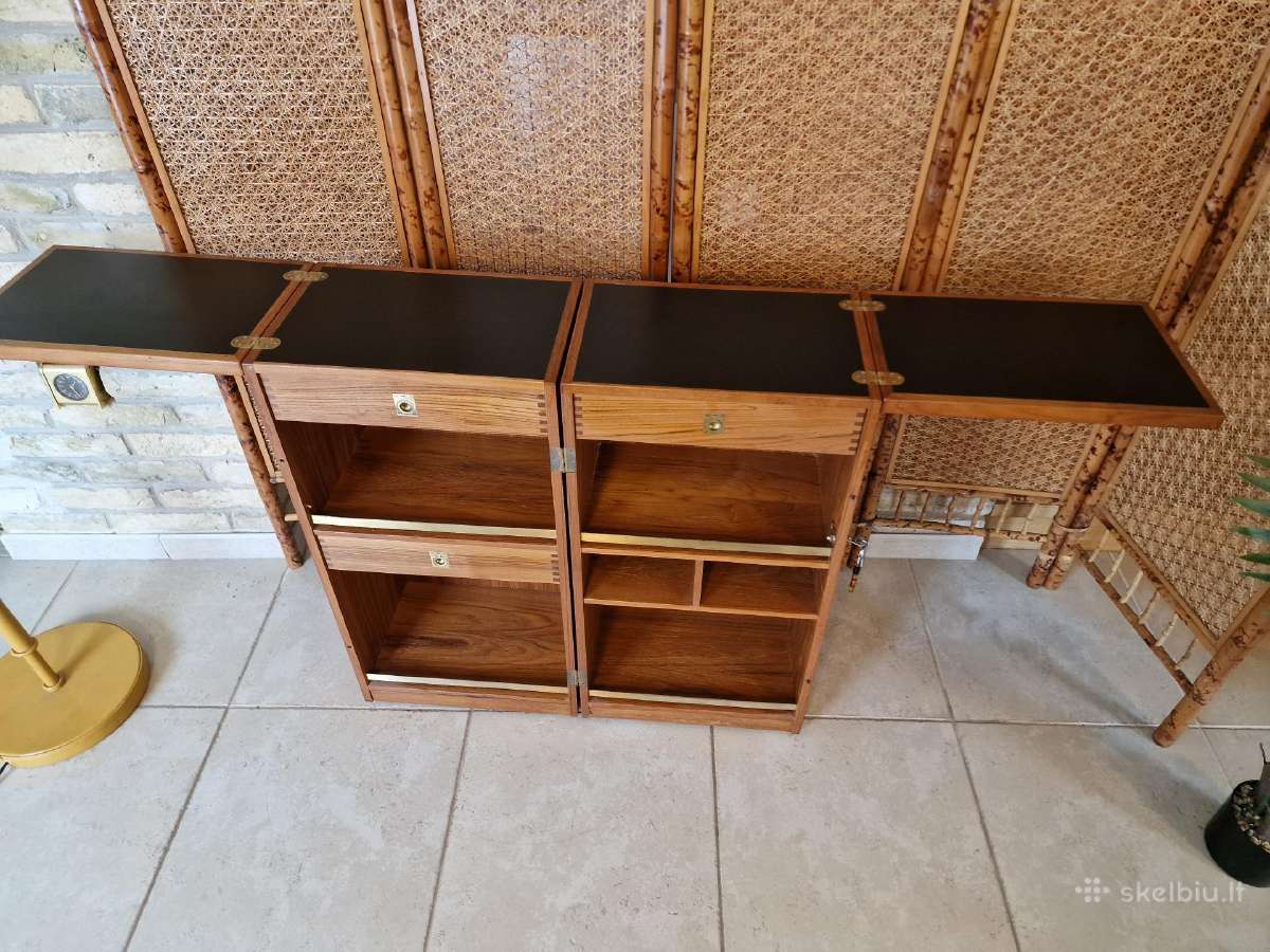 Vintažinis mid century tikmedžio baro spintelė - nuotraukos Nr. 2