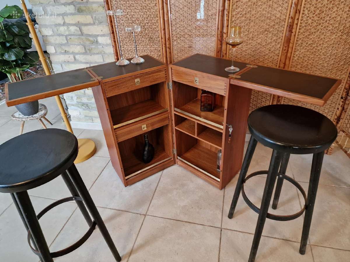 Vintažinis mid century tikmedžio baro spintelė - nuotraukos Nr. 6