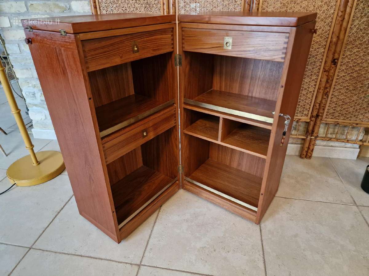Vintažinis mid century tikmedžio baro spintelė - nuotraukos Nr. 15