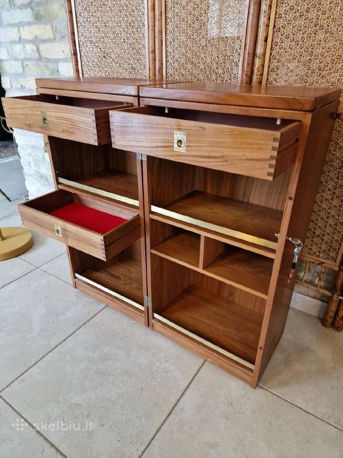 Vintažinis mid century tikmedžio baro spintelė - nuotraukos Nr. 20