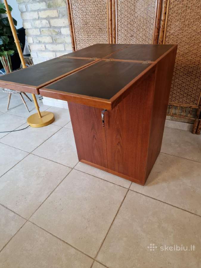 Vintažinis mid century tikmedžio baro spintelė - nuotraukos Nr. 27