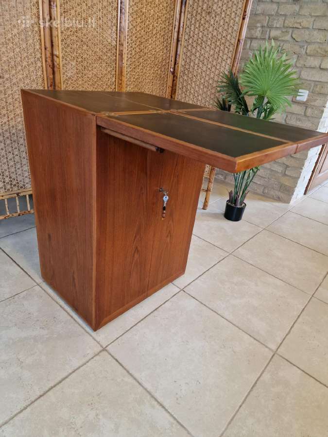 Vintažinis mid century tikmedžio baro spintelė - nuotraukos Nr. 28