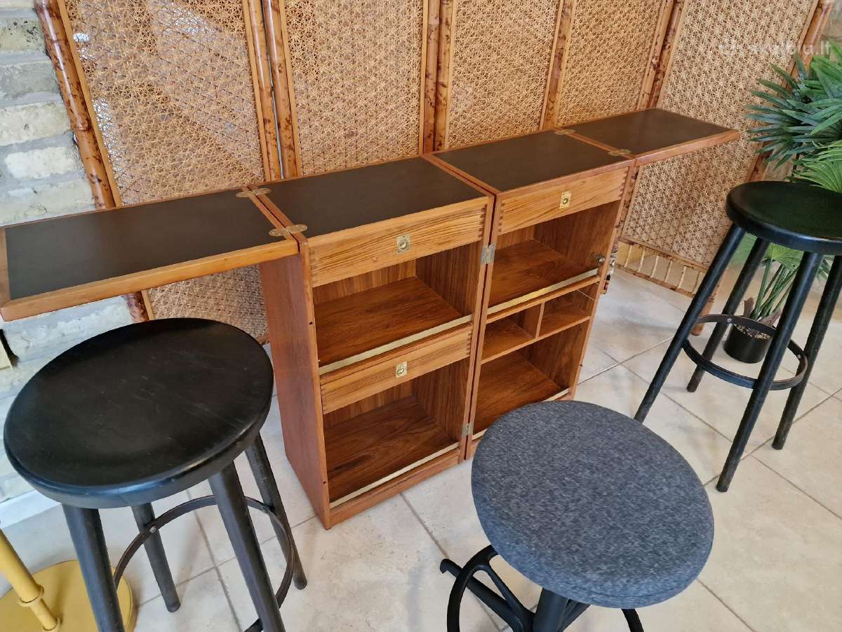 Vintažinis mid century tikmedžio baro spintelė - nuotraukos Nr. 29