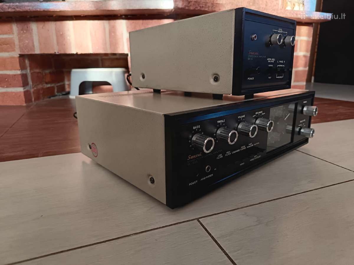 Sansui Tc-505 ir Ba-60 pradinis ir galios stiprint - nuotraukos Nr. 4
