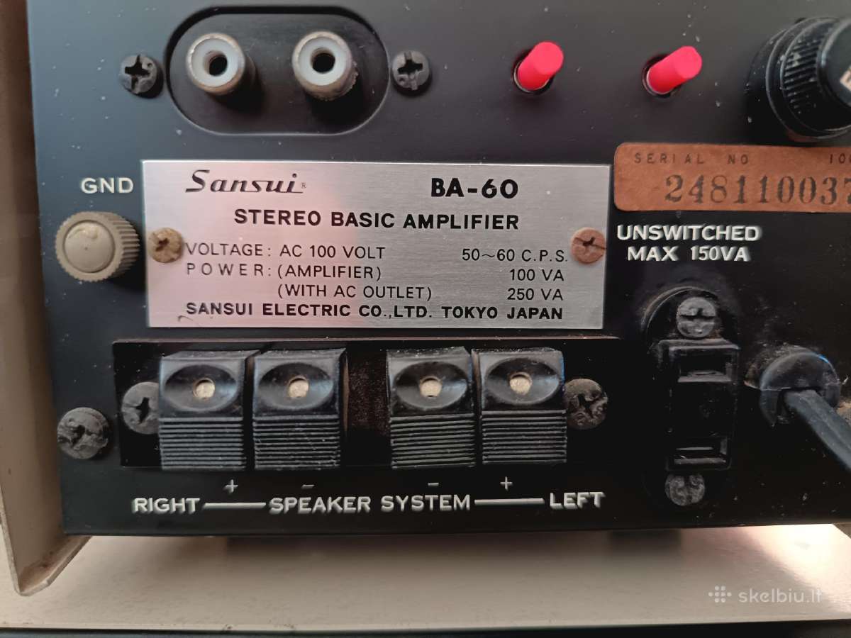 Sansui Tc-505 ir Ba-60 pradinis ir galios stiprint - nuotraukos Nr. 8