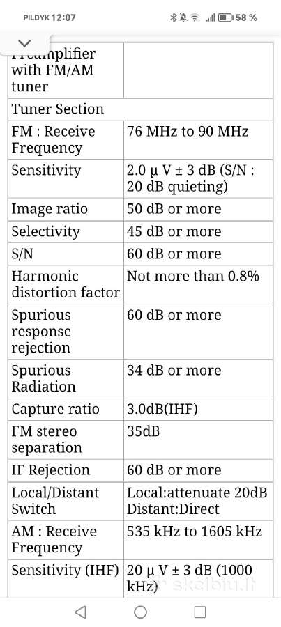 Sansui Tc-505 ir Ba-60 pradinis ir galios stiprint - nuotraukos Nr. 13