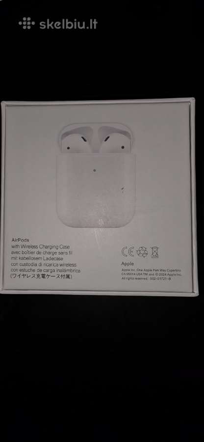 Airpods 2 Su belaidžio įkrovimo dėklu - nuotraukos Nr. 3