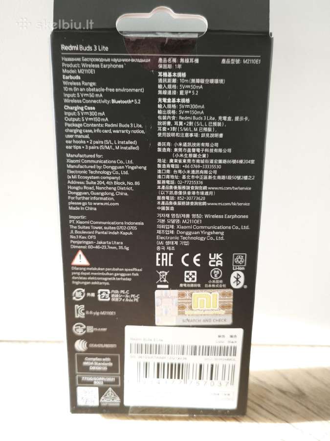 Ausines Redmi Buds 3 lite - nuotraukos Nr. 2